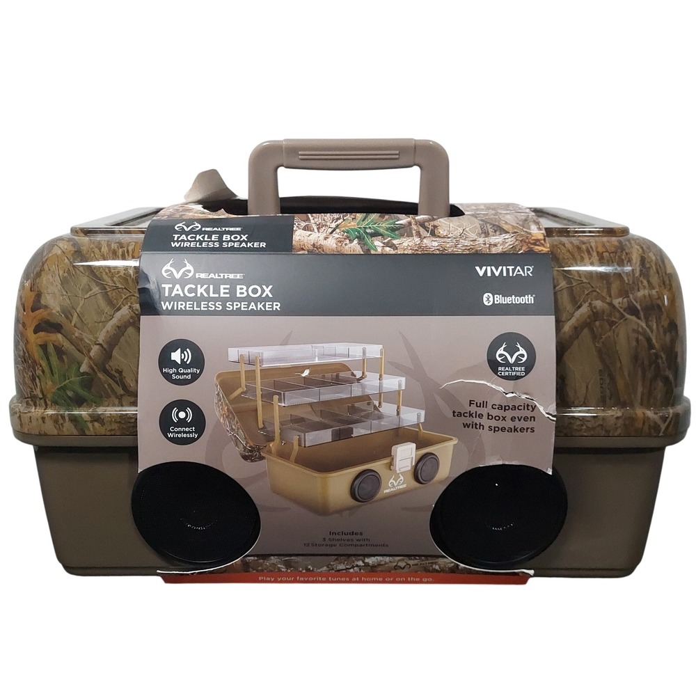 Realtree Tackle Box Wireless Speaker Unisex OS Camo Bluetooth Vivitar 11871